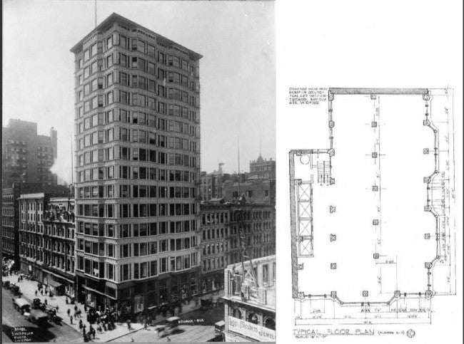 documented c. 1890's original allover crazed exterior cream-colored historic reliance building ornamental terra cotta curtain wall panel designed by charles atwood for daniel burnham