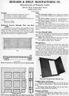 rare oversized original 19th century antique american industrial cast iron chicago city sidewalk vault light panel fragment with largely intact sun-purple lenses