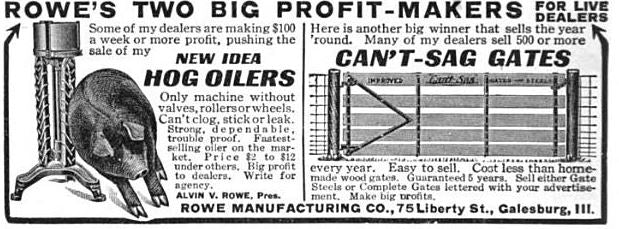unusual original and completely intact early 20th century american industrial cast iron dual rotary wheel hog or pig oiler with detachable reservoir