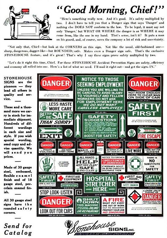 original single-sided c. 1940's american industrial weathered and worn a. finkl & sons "look out for cars" danger or cautionary heavy gauge steel sign