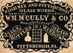 original chicago privy dug c. 1876-1878 "w.h.h." deep blue aqua applied blob top glass mineral water bottle with semi-round base