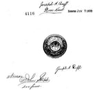 single c. 1870's lightly polished original american ornamental solid bronze interior residential "compression cast" antique doorknob