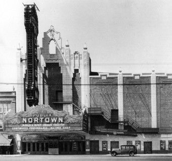 rare j.e.o. pridmore-designed nortown theater interior second floor lobby cast plaster koi fish panel
