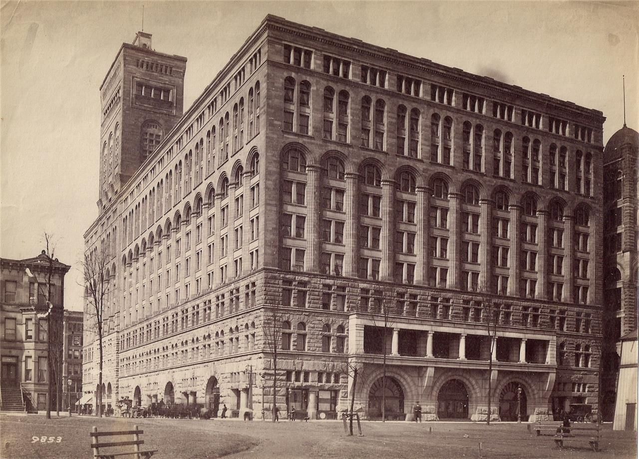 original museum-quality stained glass window salvaged from adler and sullivan's 1889 auditorium building