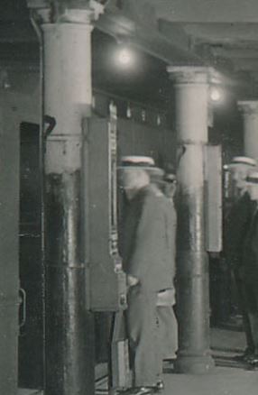 original fully functional c. 1930's american antique industrial new york city subway "u select-it" white porcelain enameled food vending machine with original key