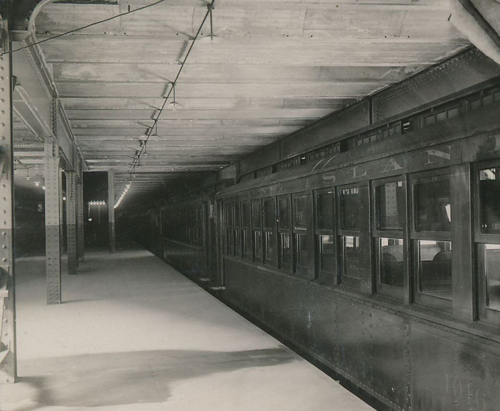 original c. 1930's highly sought after single-sided diminutive vitreous or porcelain enameled "not for exit" new york city subway station sign with bold black lettering