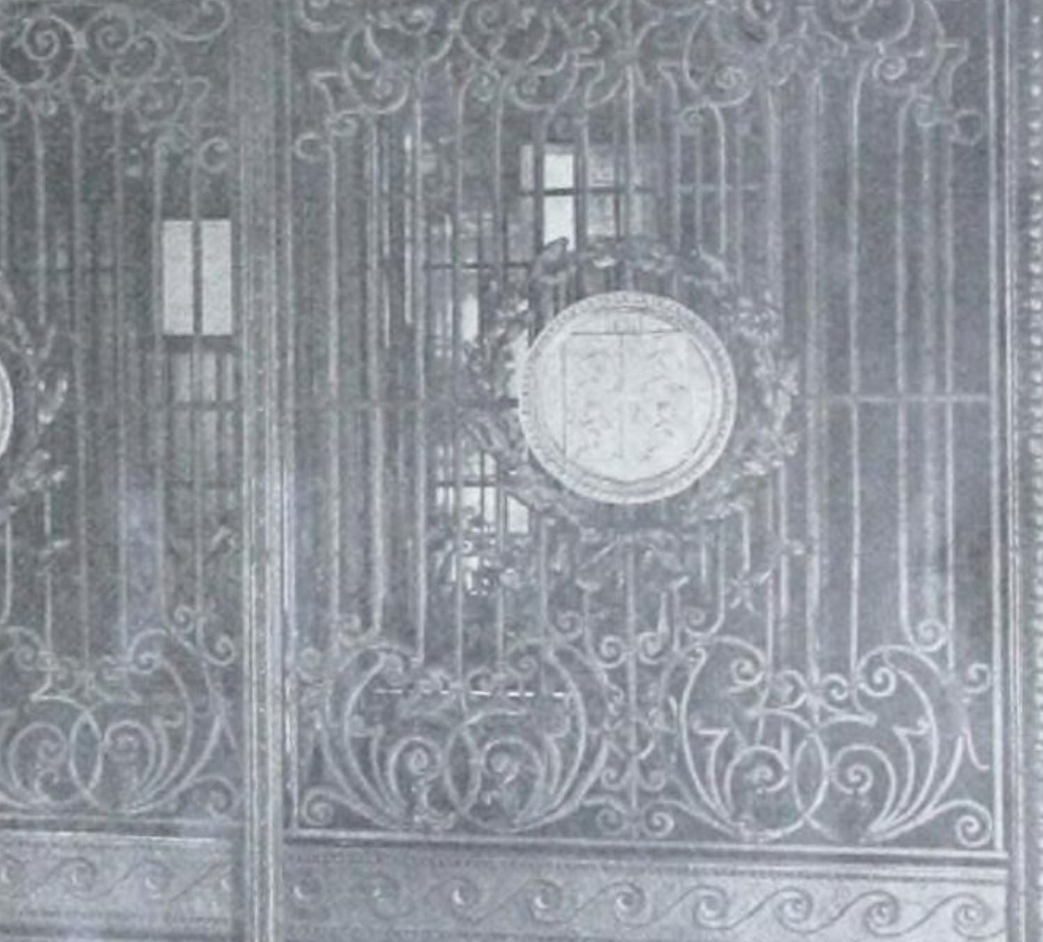 exceptionally rare museum-quality 1890's interior chicago architectural old colony building elevator door "coat of arms" bronze plaque or medallion