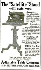 late 1920's original american industrial mobile factory office stenographer's stand with newly added cherry wood top