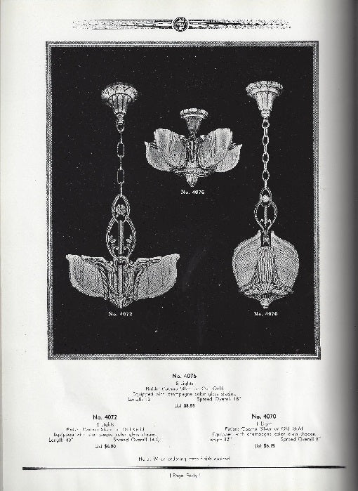 beautifully illustrated 1933 globe lighting fixture manufacturing company catalog no. 11