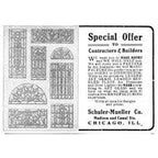 c. 1910-15 original american antique prairie school style chicago bungalow leaded art glass window with intact wood sash frame