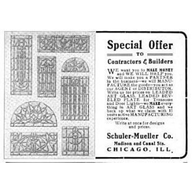 c. 1910-15 original american antique prairie school style chicago bungalow leaded art glass window with intact wood sash frame