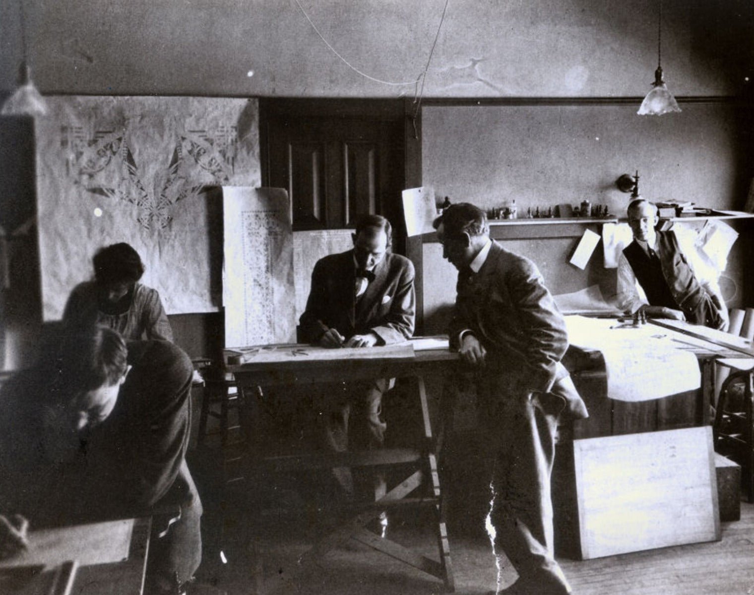 original museum quality george grant elmslie-designed oliver p. morton school terra cotta panel by fritz albert