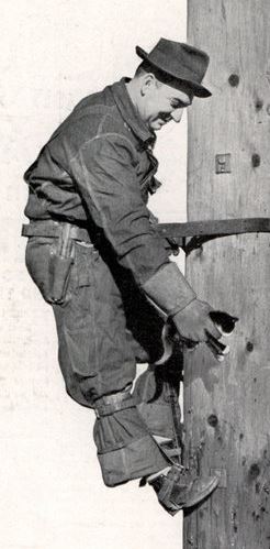 original c. 1920's american vintage industrial worn and weathered portable galvanized steel "bell system" lineman's tool box with intact drop handle