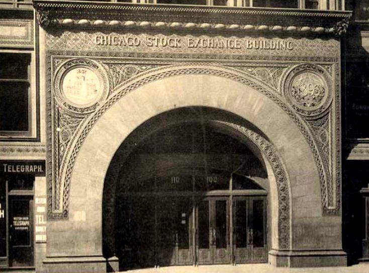 original and exceptionally rare c. 1894 museum quality chicago stock exchange trading room polychromatic stenciled canvas fragment