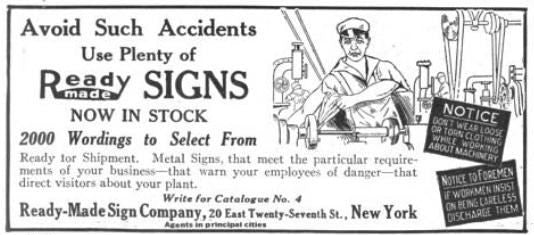 very rare late 1930's all original "new old stock" vibrantly colored vitreous or porcelain enameled steel factory "lost time accident" wall-mount sign