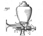 fully functional single-pump action c. 1930's american industrial wall-mount commercial building lavatory "palmolive" brand soap dispenser
