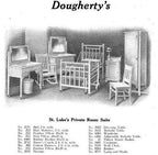 c. 1920's antique american medical oversized two-tier mobile pressed and folded steel cook county hospital operating room supply cart with bassick wheels