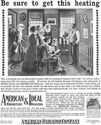early 20th century original single-sided cast iron "american radiator company" commercial building basement boiler name plaque with opposed mounting holes