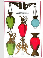 original late 19th or early 20th century heavily ornamented oversized cast iron pivoting drugstore display window hanging show globe bracket with hook