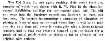 very rare 1903 joseph uhl-designed pressed and folded steel "uhl brothers" soda parlor chairs with original stenciled stamp