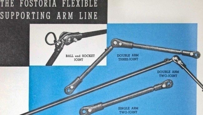 vintage american industrial weathered and worn red enameled triple-jointed articulating arm factory task lamp