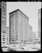 original holabird and roche-designed pontiac building custom office door hardware with mostly intact two-tone finish