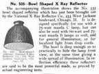 c. 1915-18 antique american no. 535 green enameled drop light bowl-shaped x-ray "mercury glass" reflector with oversized fitter opening