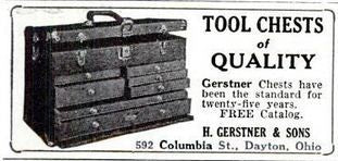 c. 1920's american antique largely intact industrial toolmaker or machinist solid oak wood gerstner chest with original clasps and corner guards