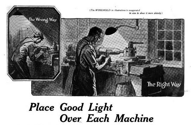 unique c. 1919 refinished antique american industrial rewired early electric articulating arm factory steel and cast iron task lamp with appleton "unilet" outlet