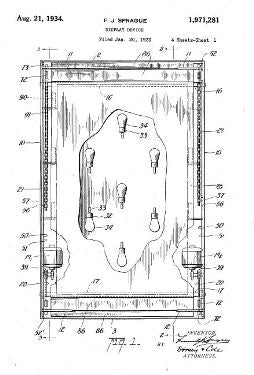 original and intact c. 1930's large single-sided heavy cast bronze multiple poster device sign plaque