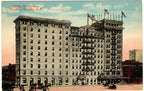 original c. 1930's interior ceiling mount double-sided st. george hotel illuminated sign containing molded glass letters