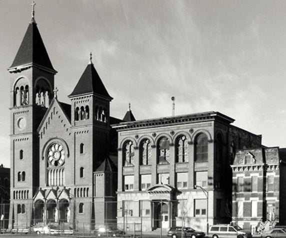 exceptional northwestern ornamental terra cotta st. boniface school cornice stringercourse panel with a egg & dart design motif