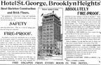 original c. 1930's interior ceiling mount double-sided st. george hotel illuminated sign containing molded glass letters