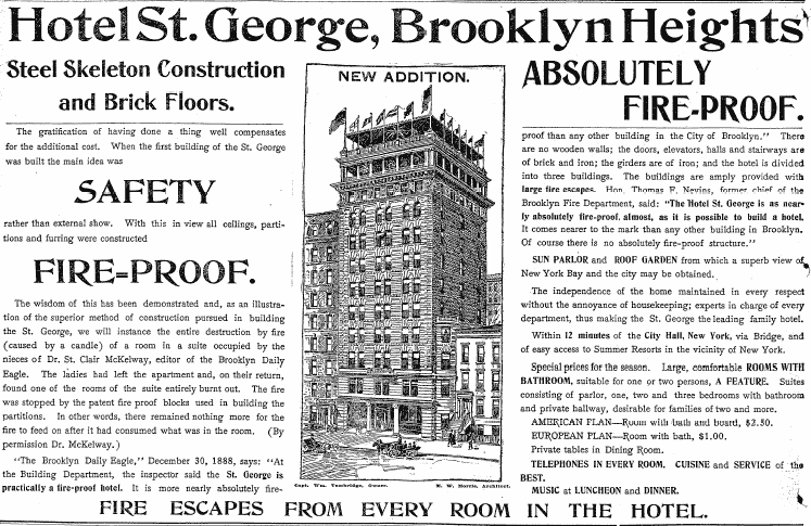 original c. 1930's interior ceiling mount double-sided st. george hotel illuminated sign containing molded glass letters