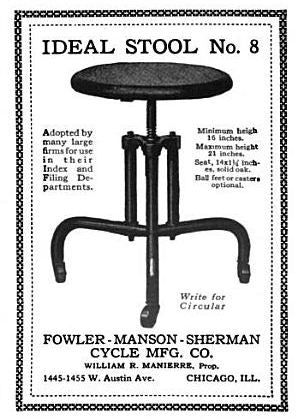 original 1920's antique american made industrial pressed and folded steel factory stool with maple wood seat and brightly painted finish