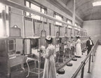 hard to find c. 1913-17 early american medical cold-rolled steel operating room lockable supply cabinet with cast iron cabriole style legs