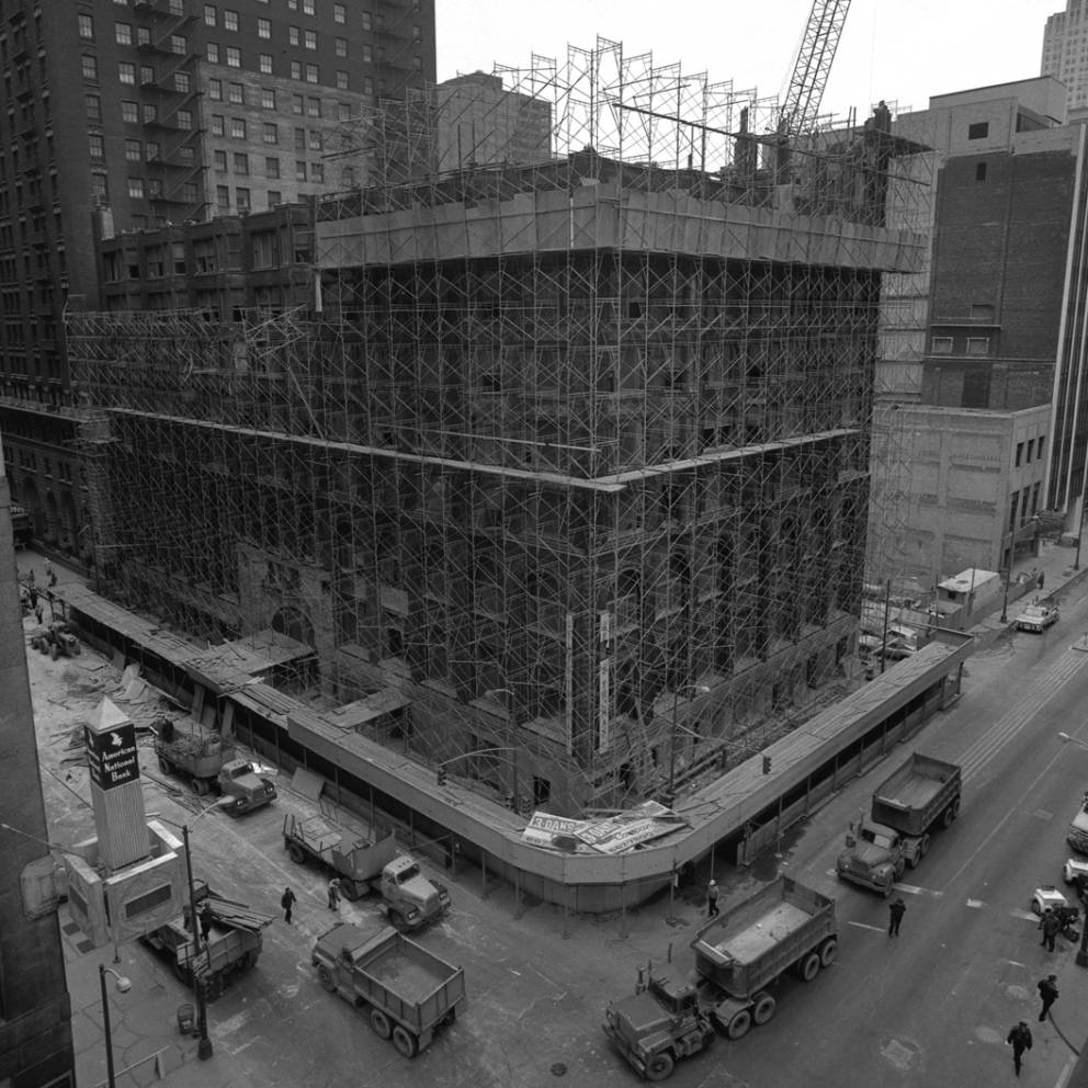 original and intact c. 1894 card from helliwell, treat & co. agents to attorney adolph loeb seeking inspection of the soon to be completed chicago stock exchange building.