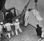 unusual c. 1940's largely intact portable american navy or coal mining rescue "stokes basket" metal stretcher with nicely aged patina