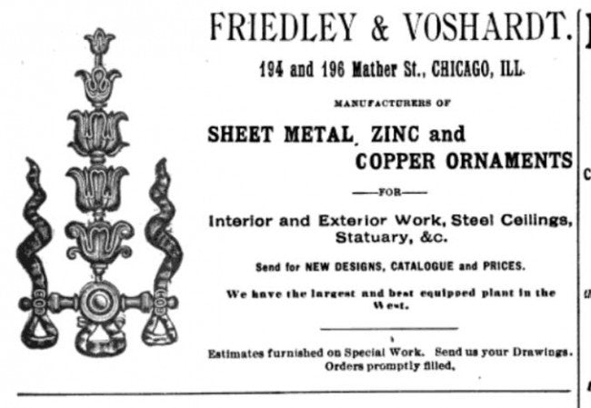 original and intact single-sided dark metallic gold enameled perforated tin metal interior salvaged chicago circular-shaped grille or grate