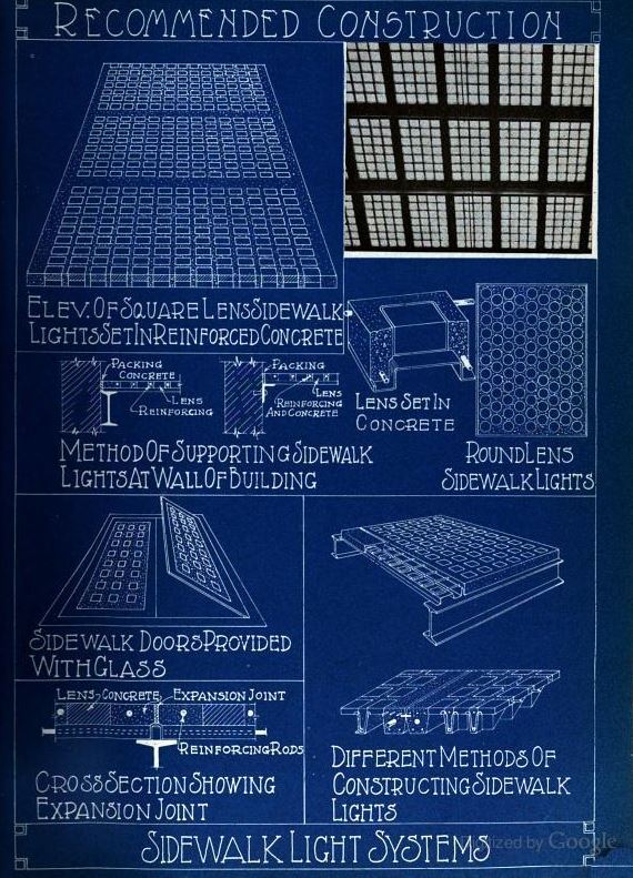 rare diminutive 19th century antique american industrial patented refinished cast iron city street utility access cover with intact sun-purple glass vault lenses