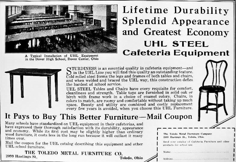 very rare 1903 joseph uhl-designed pressed and folded steel "uhl brothers" soda parlor chairs with original stenciled stamp