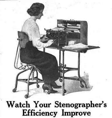 late 1920's american industrial stationary green enameled "uhl art steel" adjustable height factory office typist chair