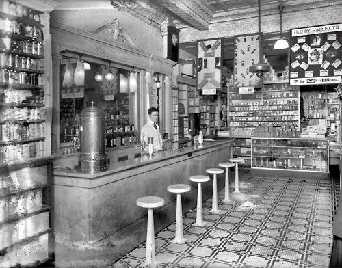 three matching hard to find c. 1920's american art deco style heavy cast iron soda fountain freestanding bar stools with original black and white porcelain enameled finish