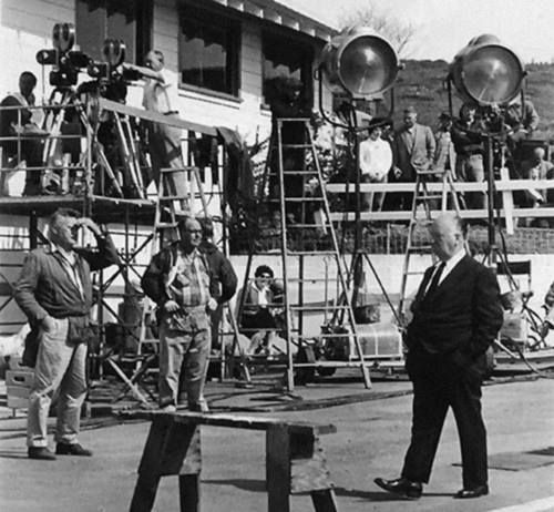 fully functional massive hollywood studio fully adjustable mole-richardson mobile studio set lamp or "spot" with tripod base and bassick casters