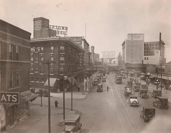 all original historically important early 20th century refinished double-sided cast iron interior goldblatt's department store building staircase case panel