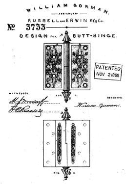 group of three matching american 19th century ornamental cast bronze interior residential passage door hinges
