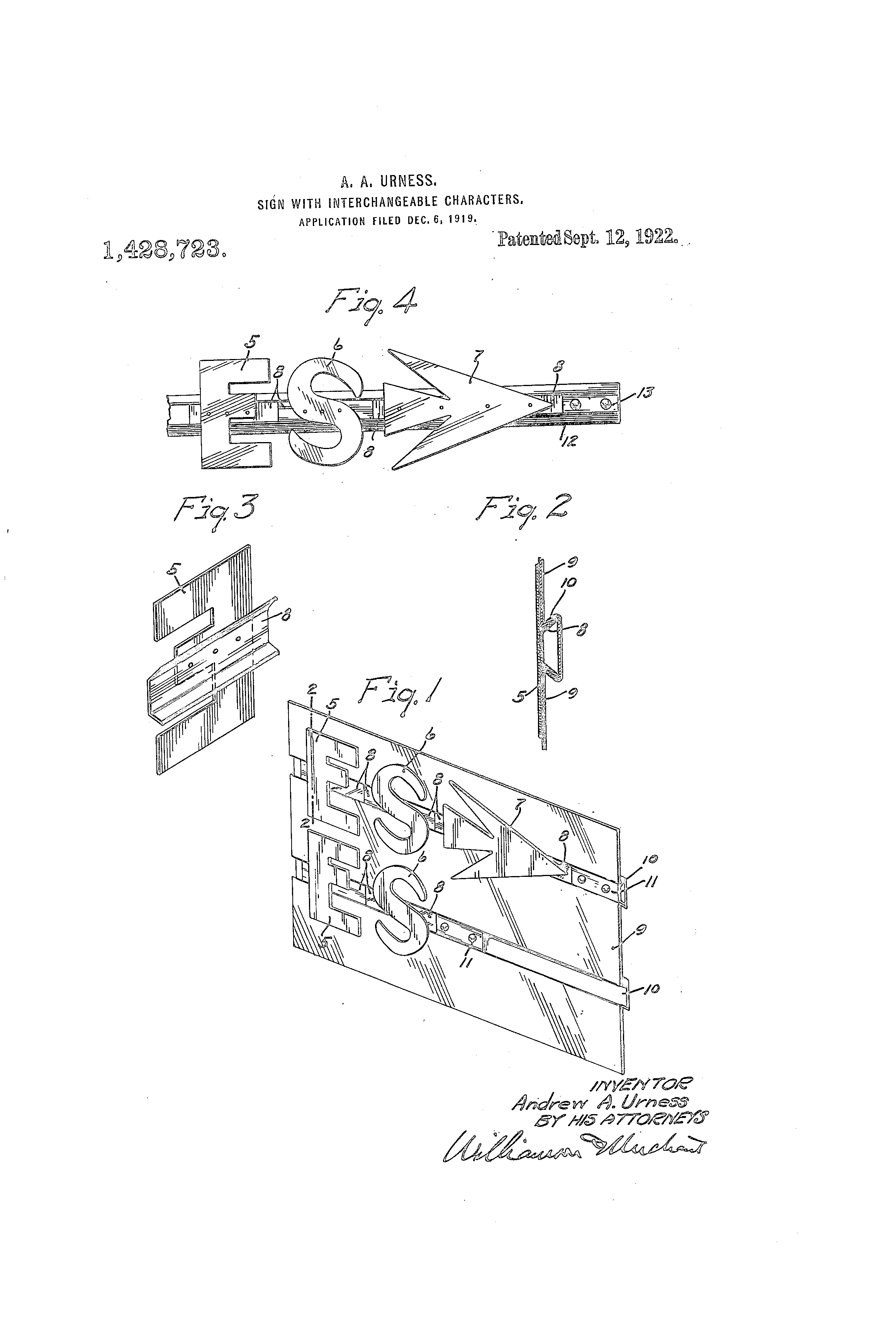 c. 1930's original and intact black enameled reinforced cast aluminum single-sided surface mount theater marquee exterior word sign