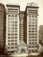 single all original bower-barff finish ornamental cast iron louis h. sullivan-designed union trust building office door backplate or escutcheon with opening for cylinder lock