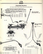 original early 20th century salvaged chicago fully adjustable faries desk, ceiling, or wall articulating lamp with green enameled reflector