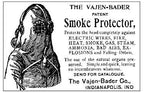 original c. 1900-10 hand-stitched leather vajen-bader "patent smoke protector" fireman helmet with intact mica lenses and badge